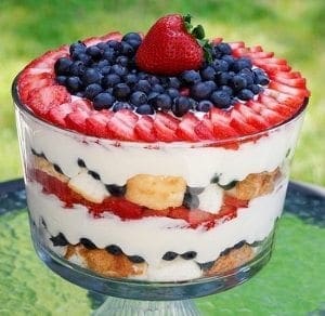 Red, White and Blueberry Trifle Recipe - Crossroads Blueberry Market